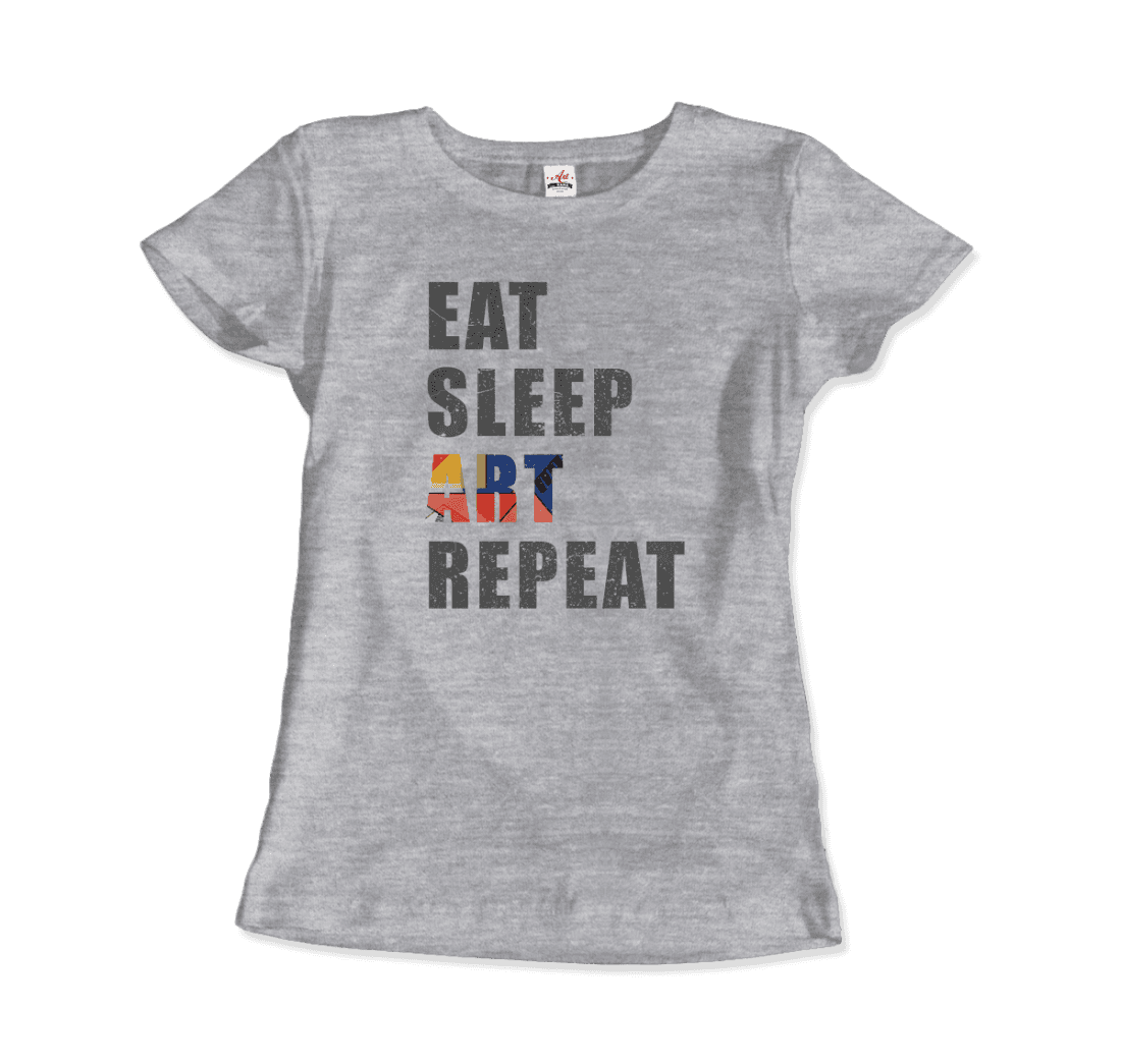 Eat, Sleep, art, Repeat Distressed Design t-shirt by Art-O-Rama Shop