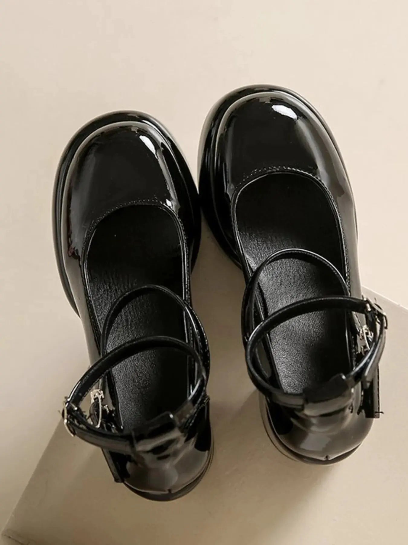 Patent Leather Mary Jane Platform Pumps by Partner Label