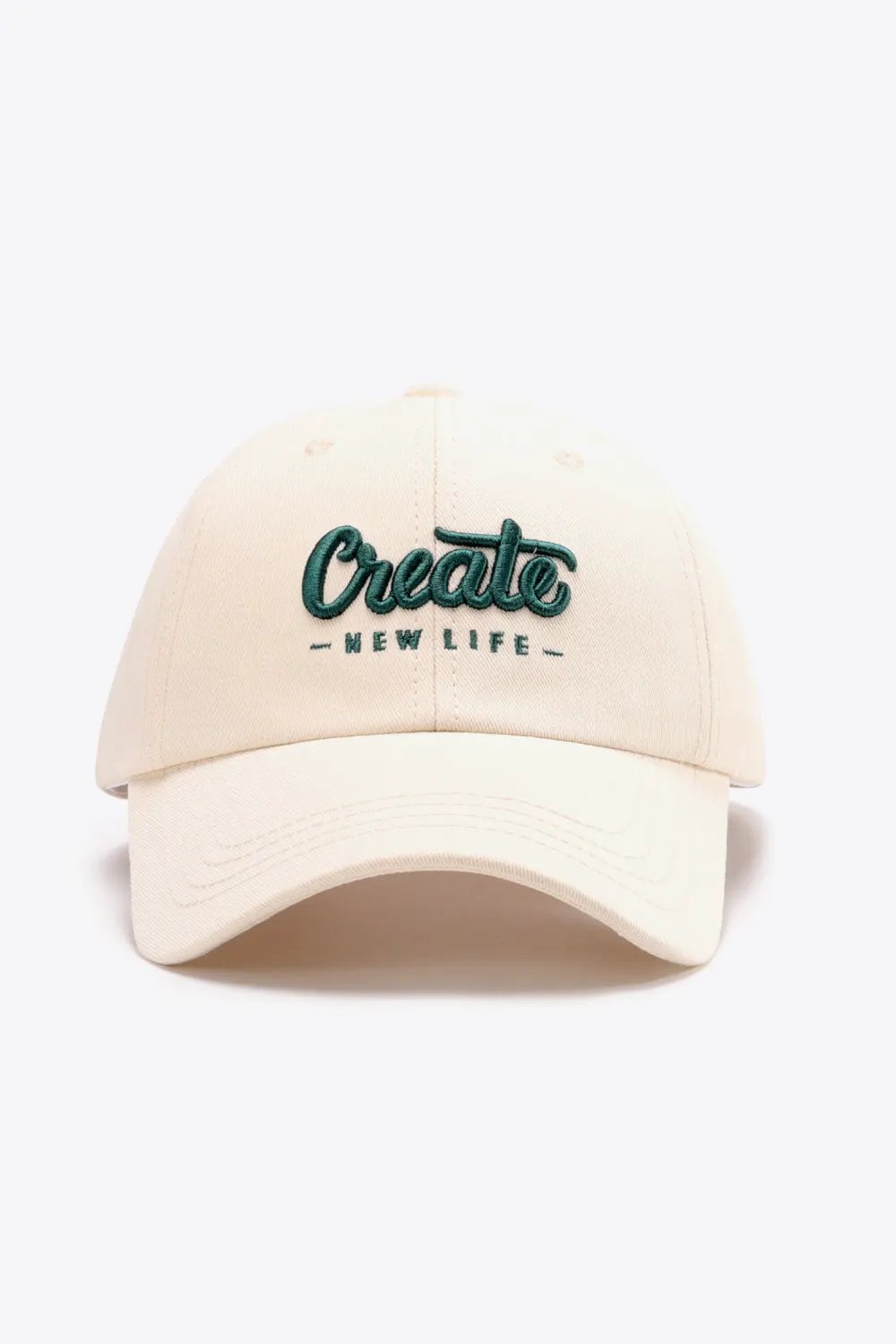 CREATE NEW LIFE Adjustable Cotton Baseball Cap by Partner Label