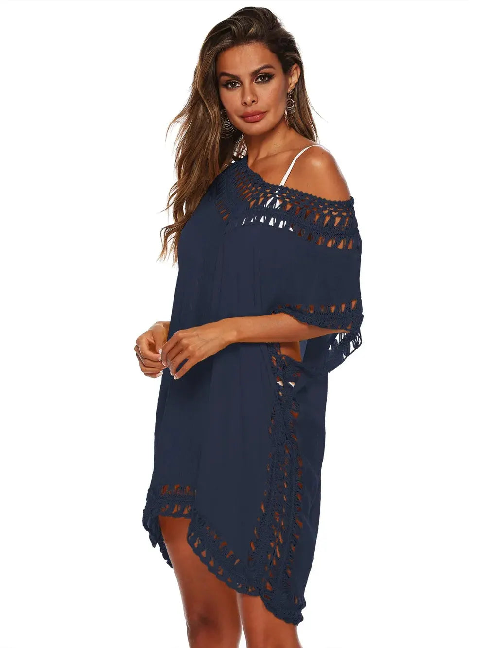 Cutout V-Neck Short Sleeve Cover-Up by Partner Labels