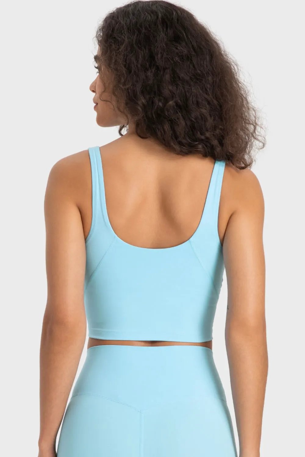 Millennia Deep V-Neck Crop Sports Bra by Millennia
