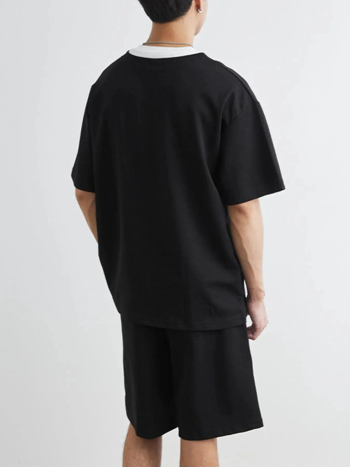 Men's Plus Size Half Sleeve Top and Shorts Set by Partner Label