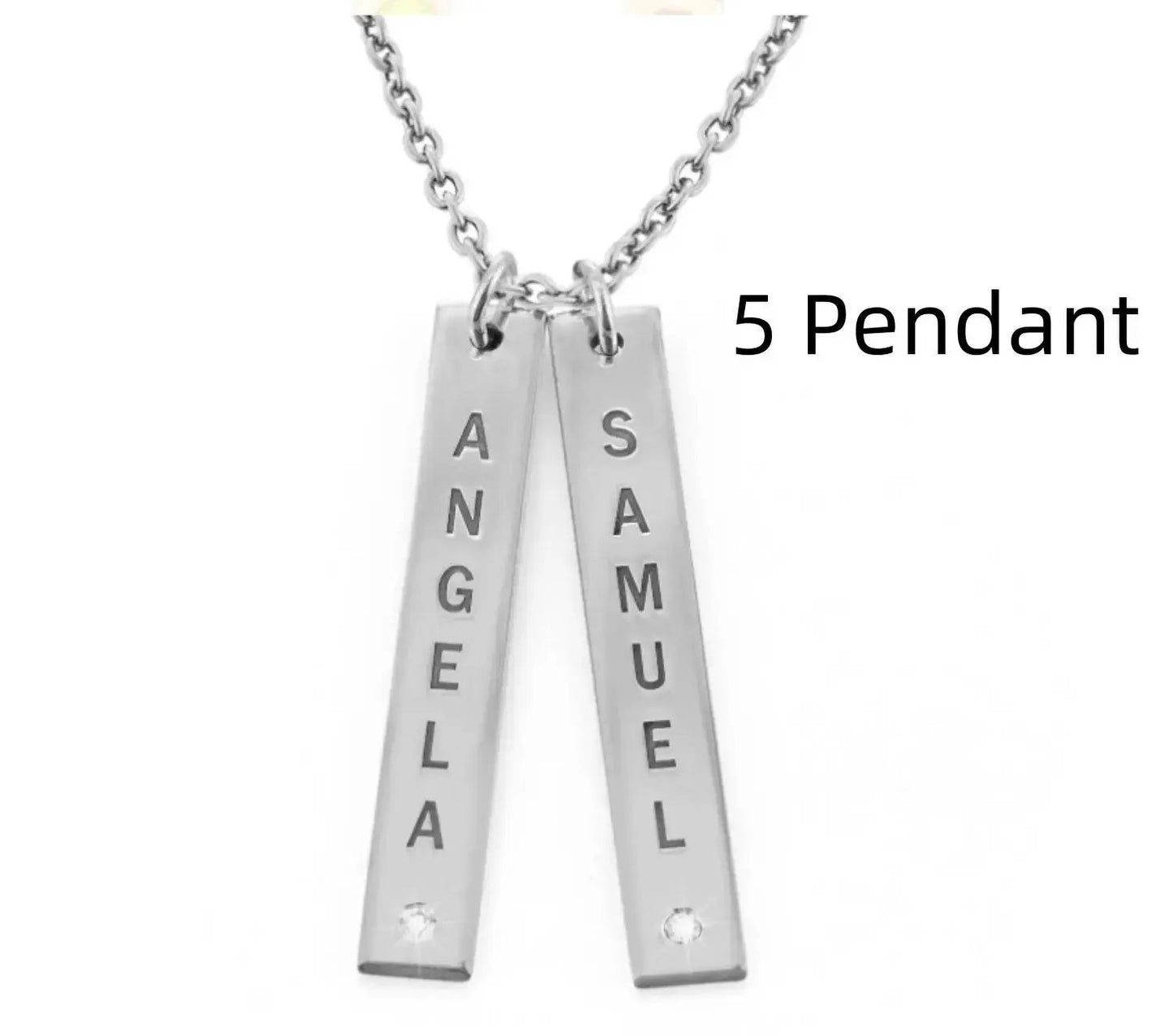 Personalized Vertical Necklace, Mother's Day Gift by Maiden-Art