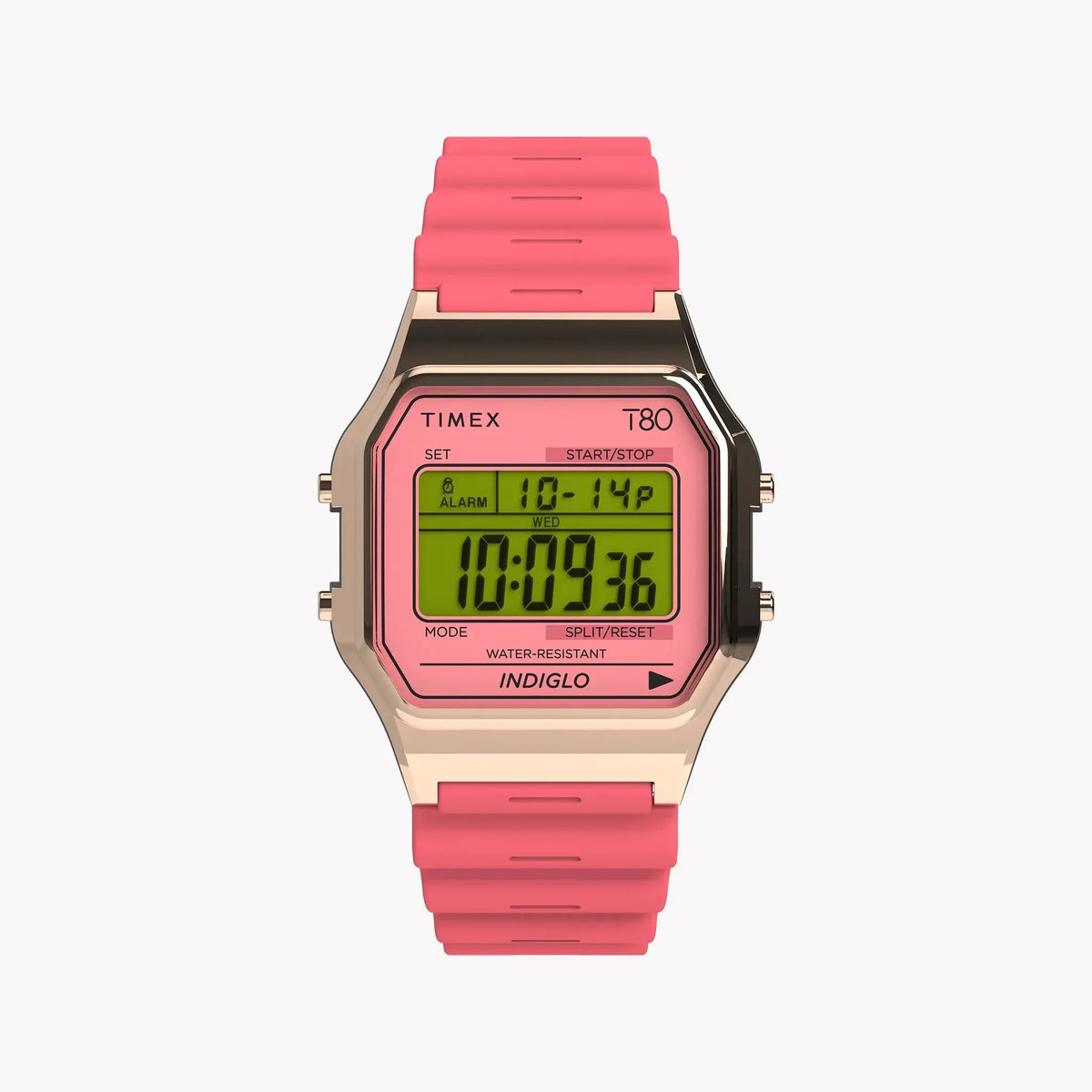 Timex Unisex Rose Gold & Pink Resin Strap Watch | T80 by TIMEX
