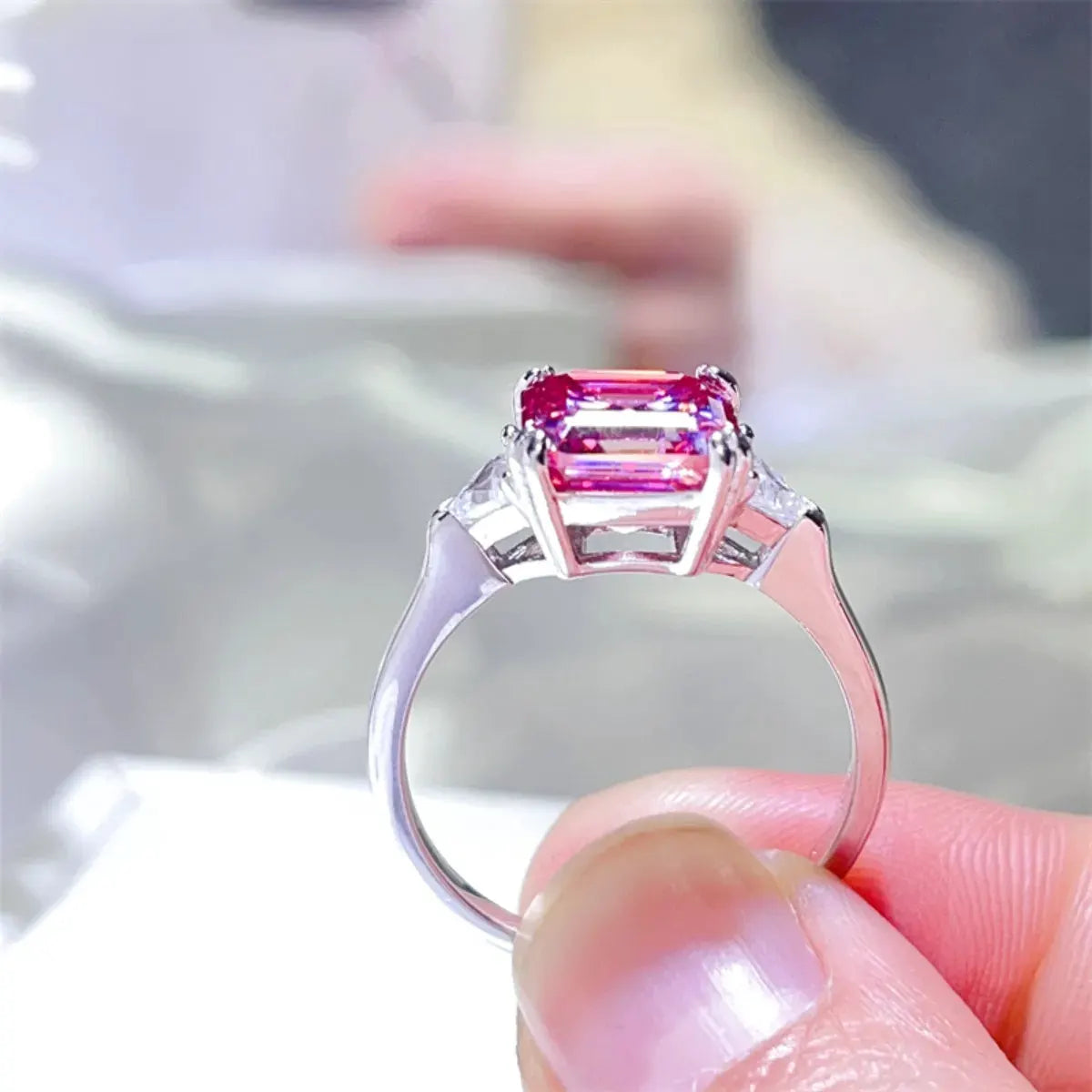 3 Carat Moissanite 925 Sterling Silver Ring by Partner Label