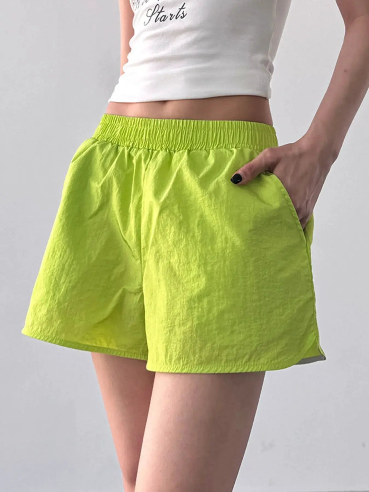 Elastic Waist Active Shorts by Partner Label
