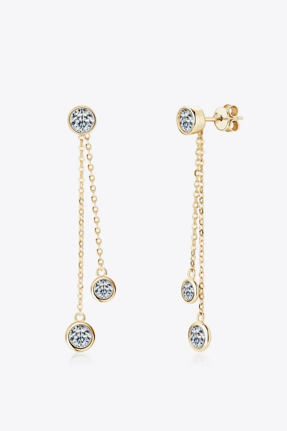 2.6 Carat Moissanite 925 Sterling Silver Earrings by Partner Label