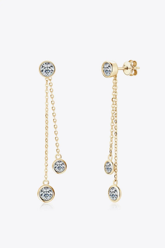 2.6 Carat Moissanite 925 Sterling Silver Earrings by Partner Label