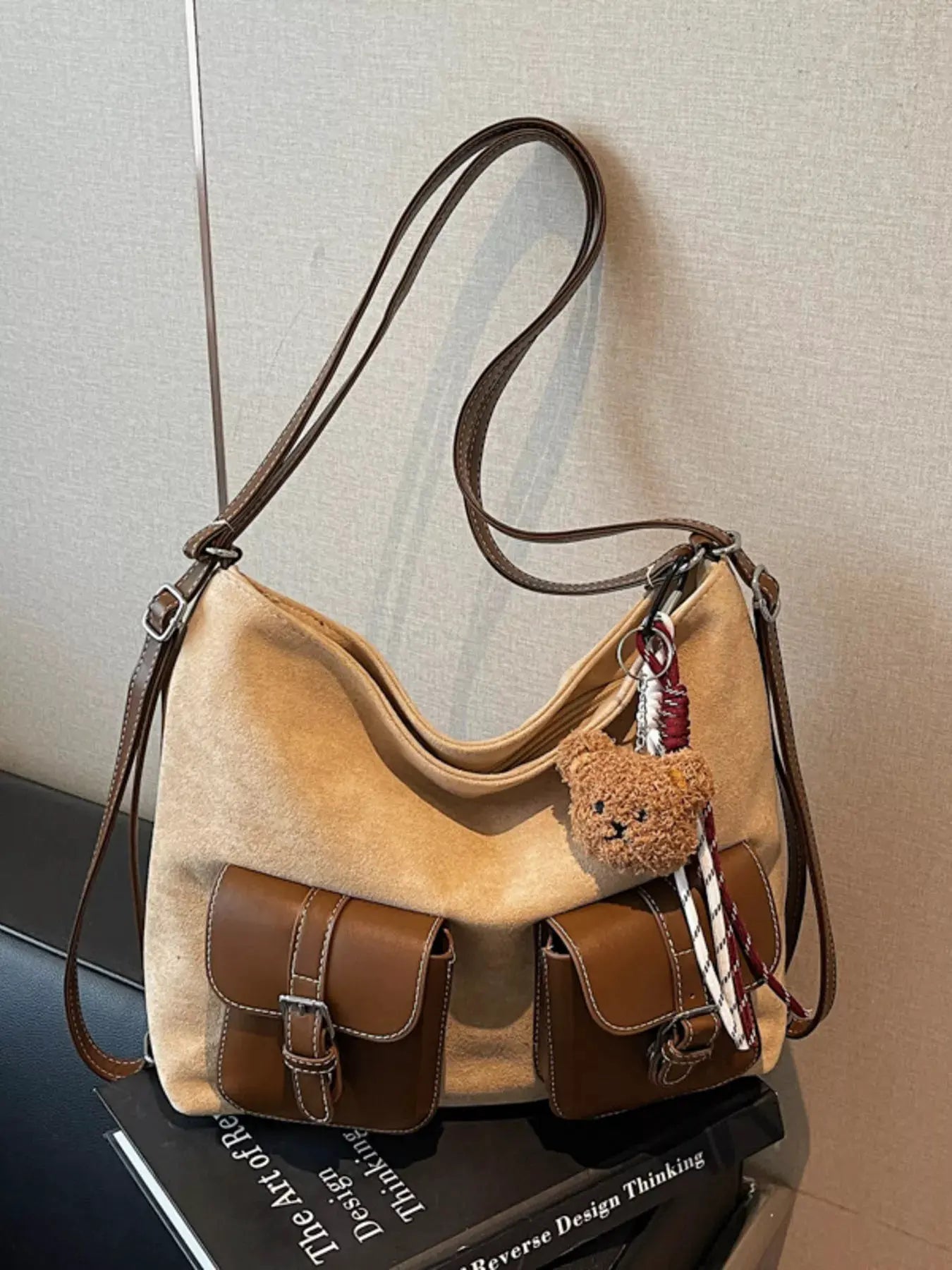 Buckle Pocket Shoulder Handbag by Partner Label