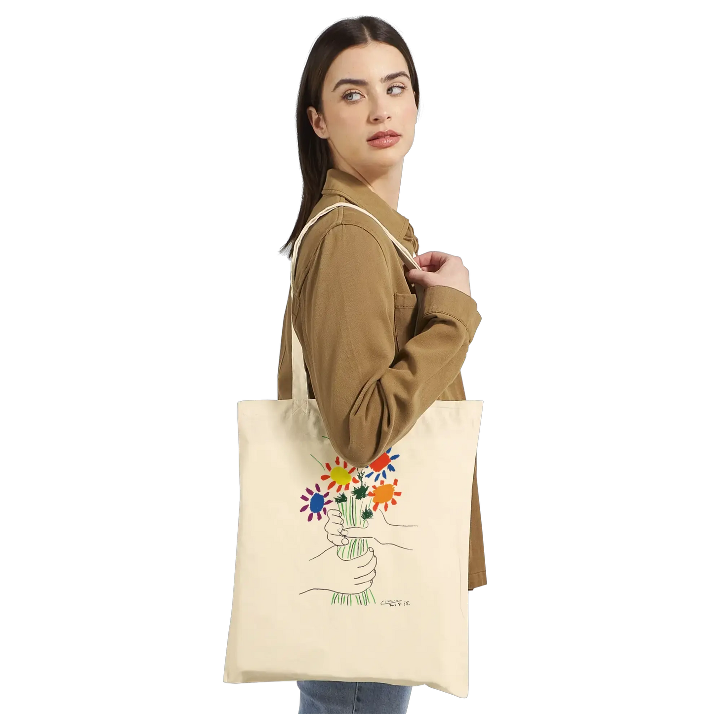 Pablo Picasso Bouquet of Peace 1958 artwork tote bag by Art-O-Rama Shop