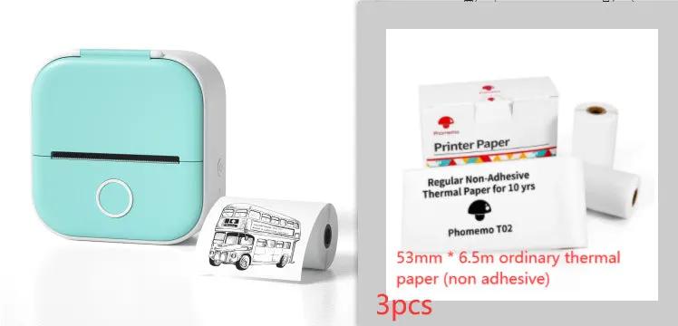 Portable Mini Thermal Label Printer Home Photo Printer Student Wrong Question Printer Bluetooth-compatible Mini Label Printer Price Tag by Maiden-Art