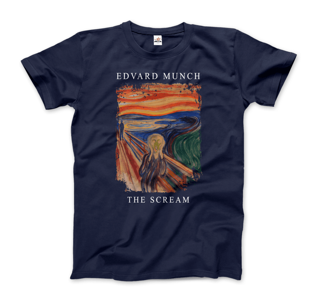 Edvard Munch the Scream, 1893 artwork t-shirt by Art-O-Rama Shop