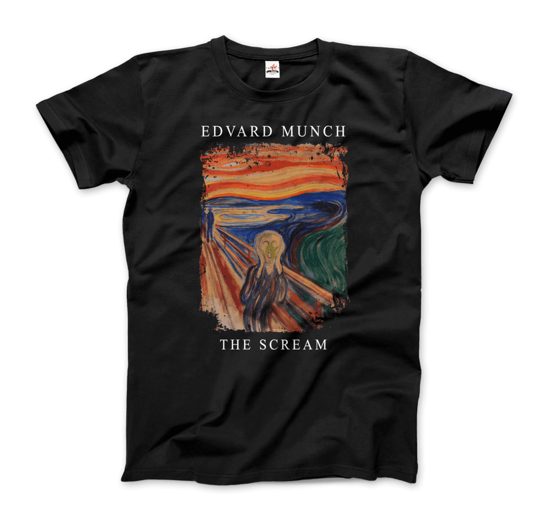 Edvard Munch the Scream, 1893 artwork t-shirt by Art-O-Rama Shop