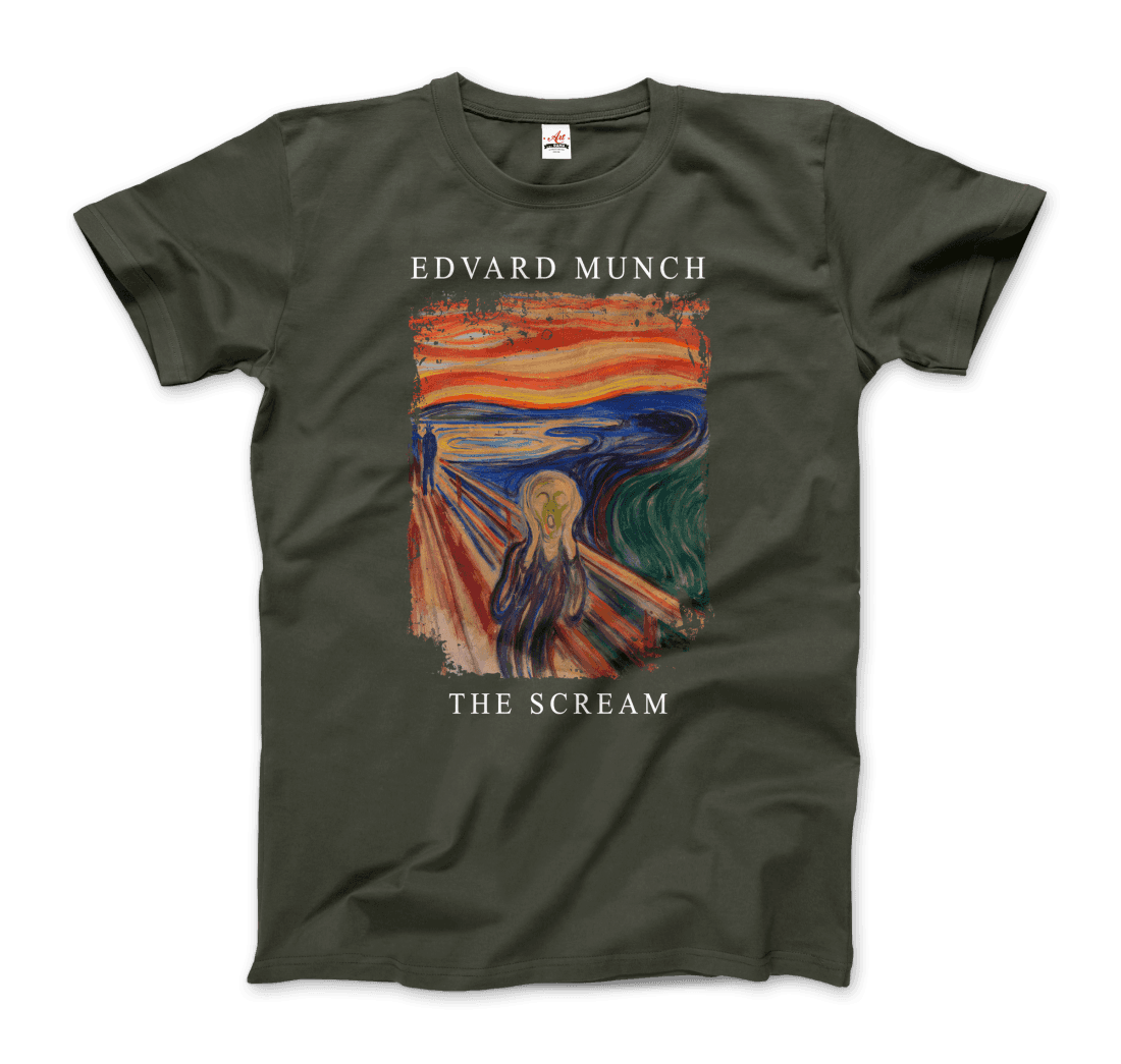 Edvard Munch the Scream, 1893 artwork t-shirt by Art-O-Rama Shop