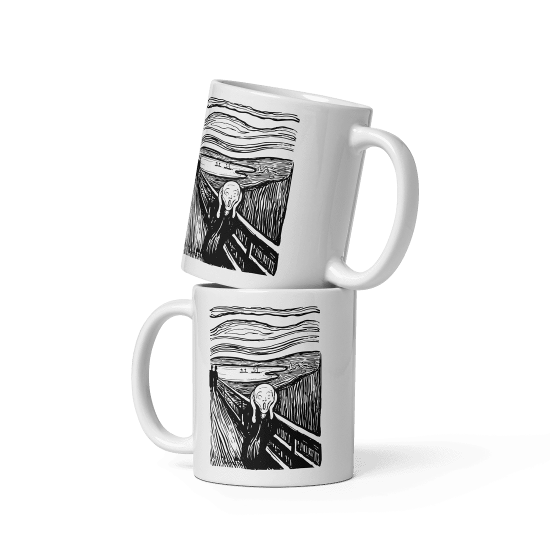 Edvard Munch - The Scream - Sketch Artwork Mug by Art-O-Rama Shop