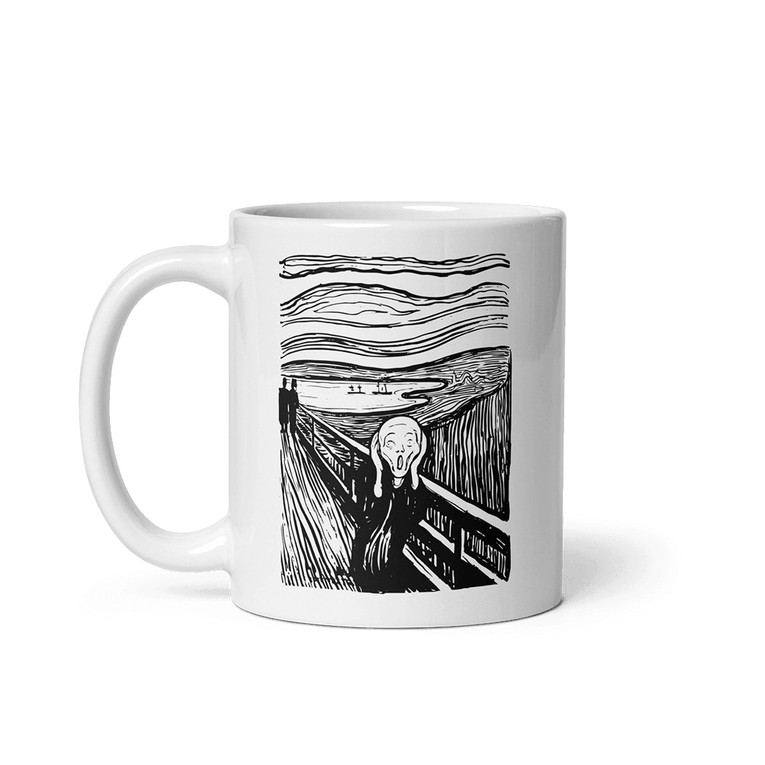 Edvard Munch - The Scream - Sketch Artwork Mug by Art-O-Rama Shop