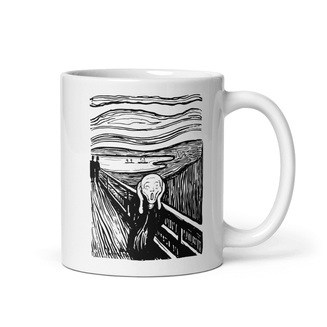 Edvard Munch - The Scream - Sketch Artwork Mug by Art-O-Rama Shop