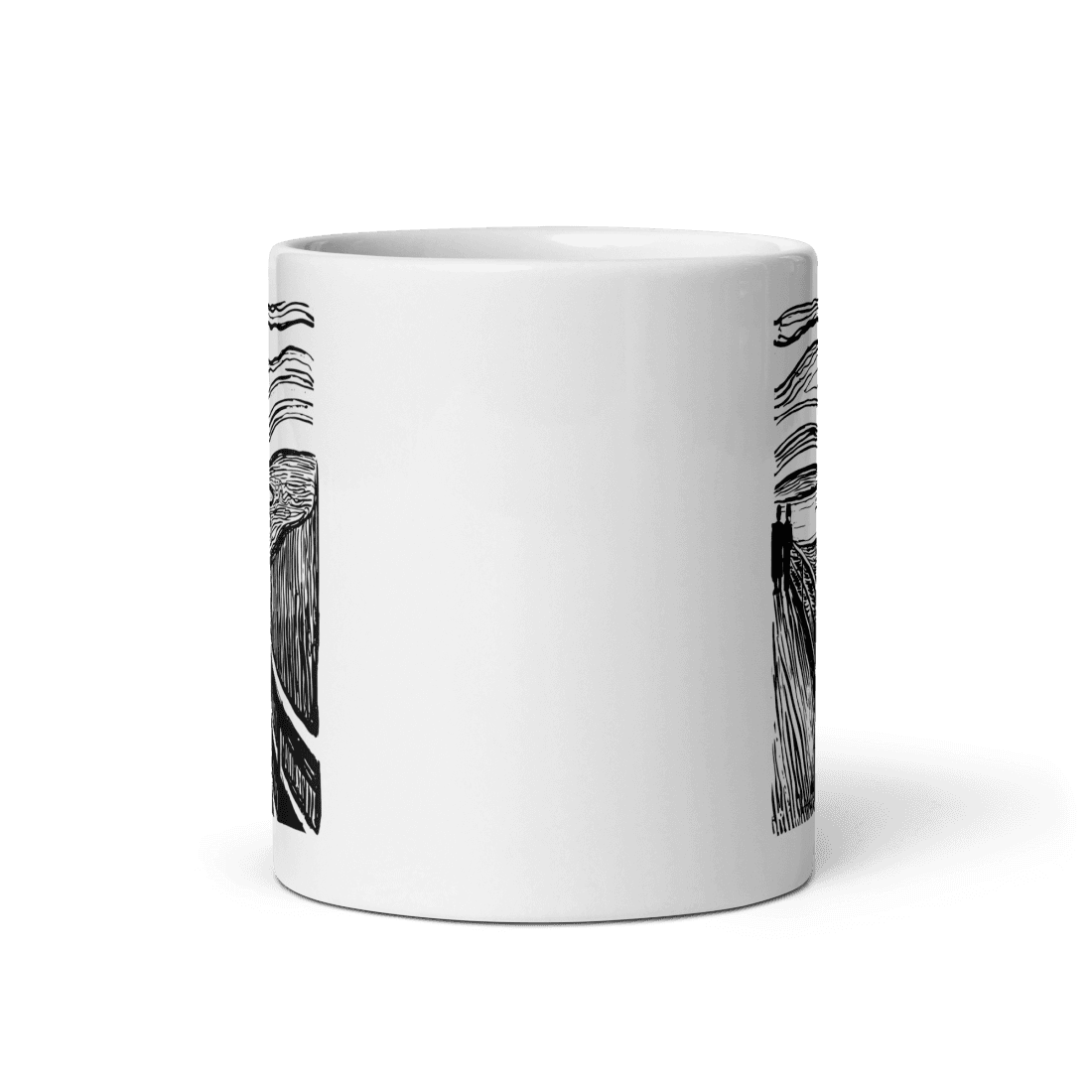 Edvard Munch - The Scream - Sketch Artwork Mug by Art-O-Rama Shop