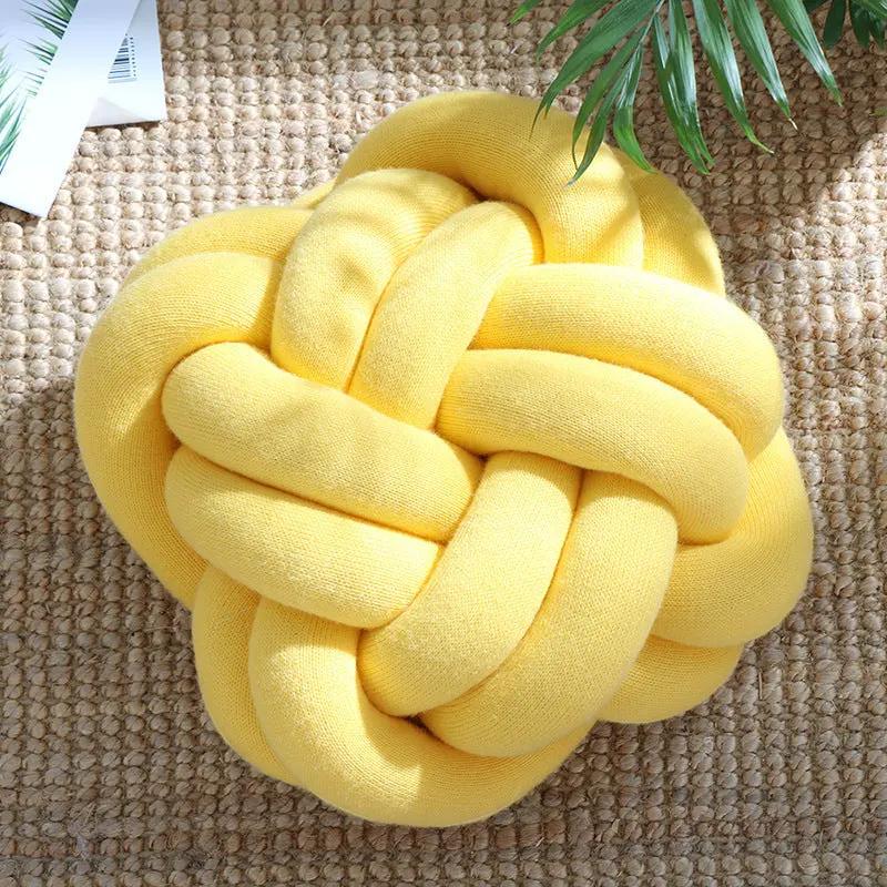 Sofa Pillow Office Nap Craft Pillow Knot Throw Pillow by Maiden-Art