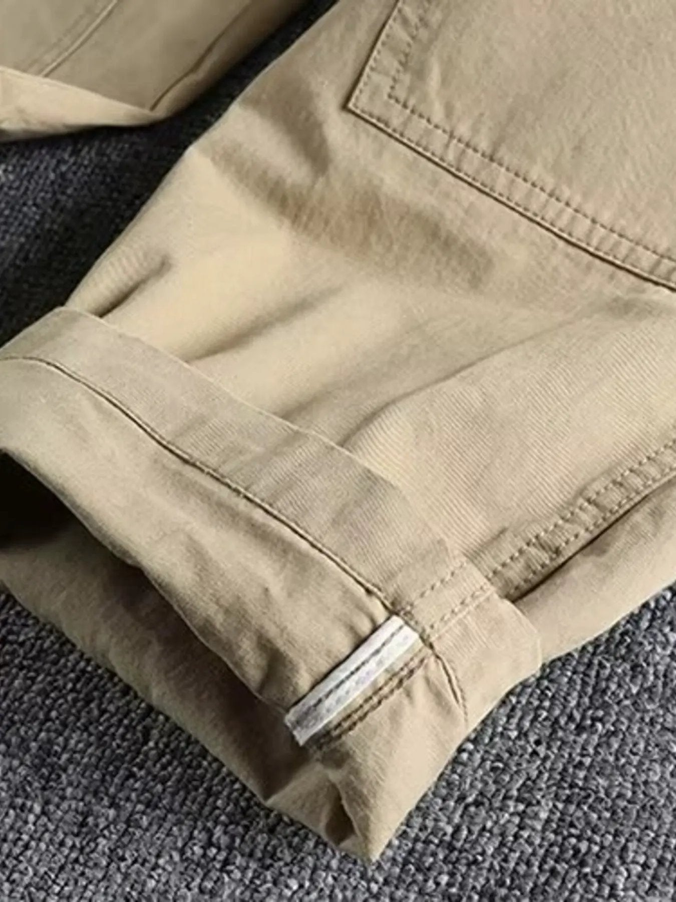 Men's Plus Size Casual Elastic Waist Cargo Pants by Partner Label