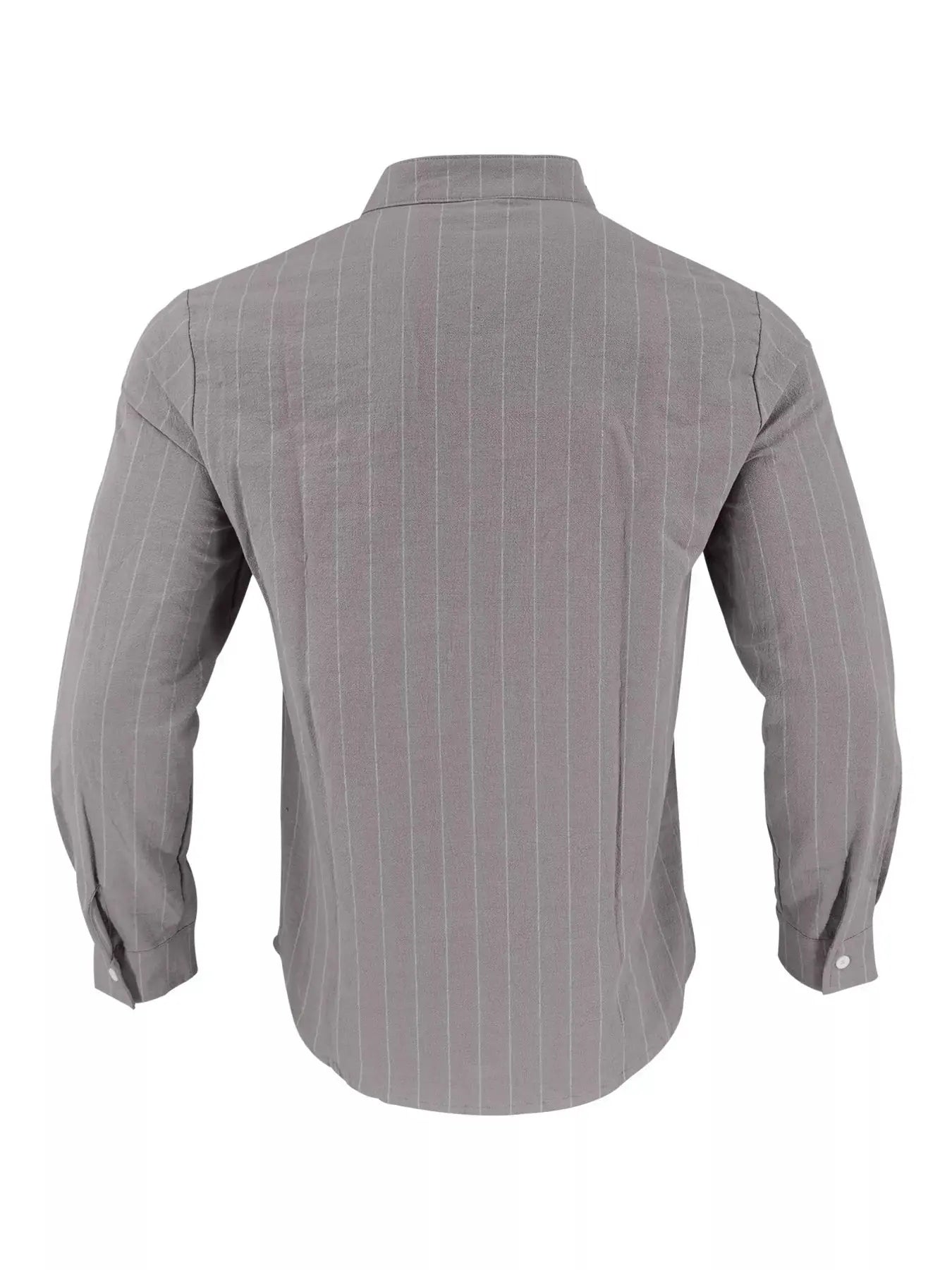 Men's Full Size Striped Button Up Shirt Plus Size by Trendsi