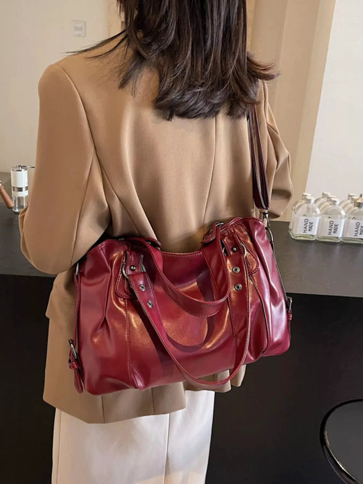 Vintage Style Leather Handbag by Partner Label