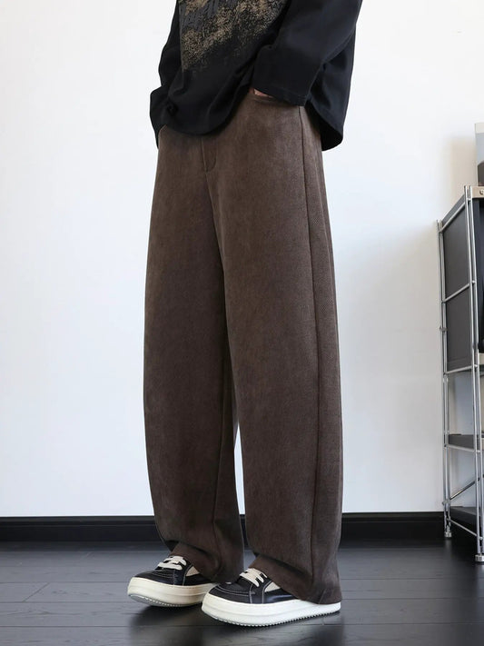 Men's Plus Size Vintage Washed Wide Leg Pants by Partner Label