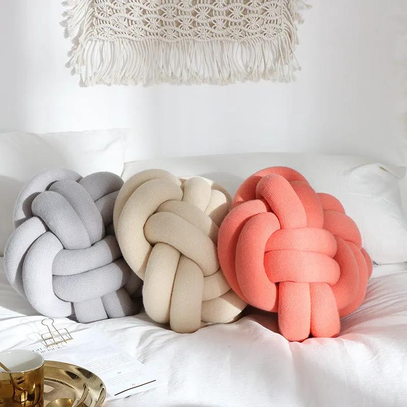 Sofa Pillow Office Nap Craft Pillow Knot Throw Pillow by Maiden-Art