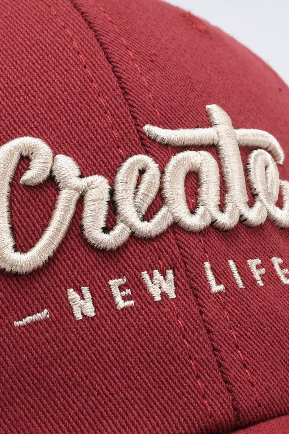 CREATE NEW LIFE Adjustable Cotton Baseball Cap by Partner Label