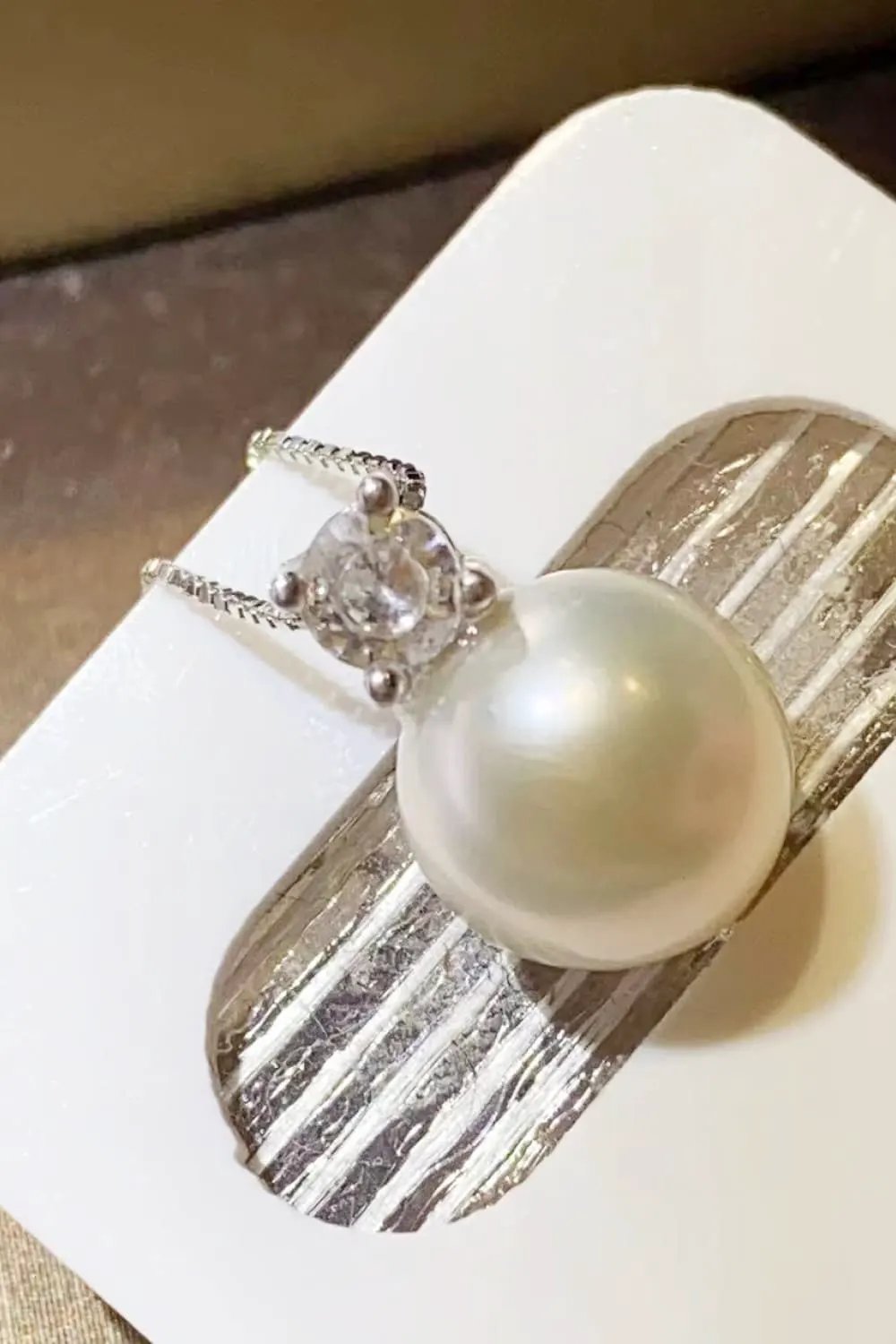 Freshwater Pearl 925 Sterling Silver Necklace by Partner Labels