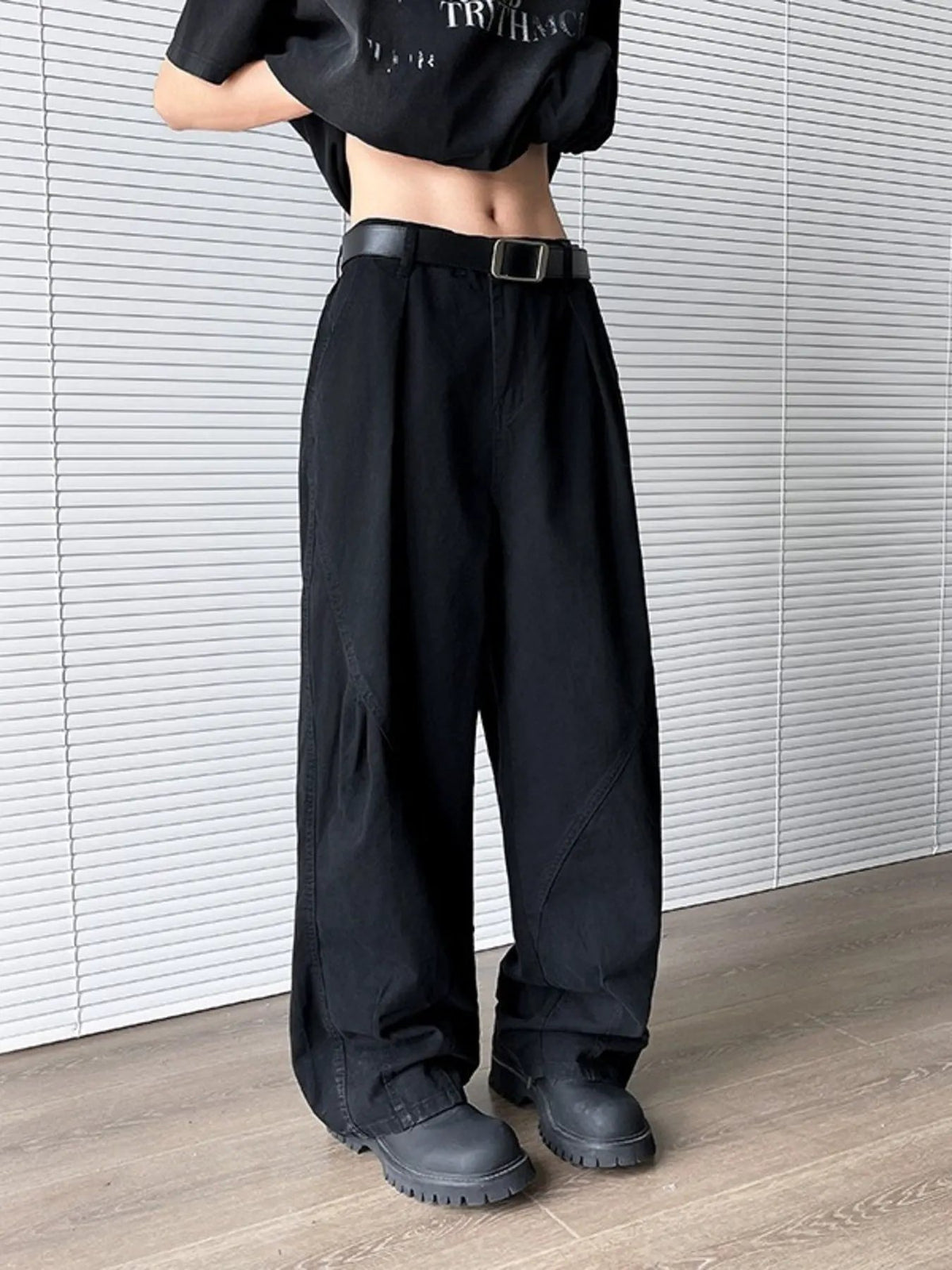 Men's Plus Size Wide Leg Pants by Partner Label