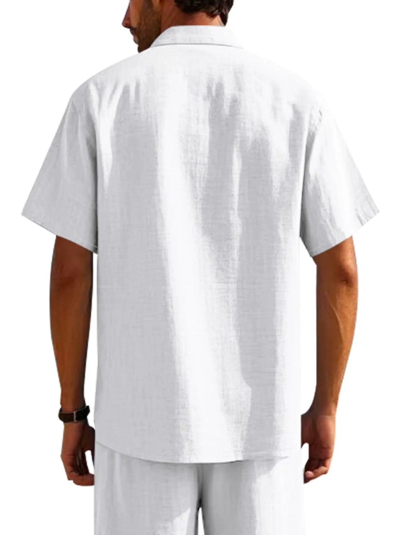 Men's Full Size Short Sleeve Shirt with Pockets Plus Size by Trendsi