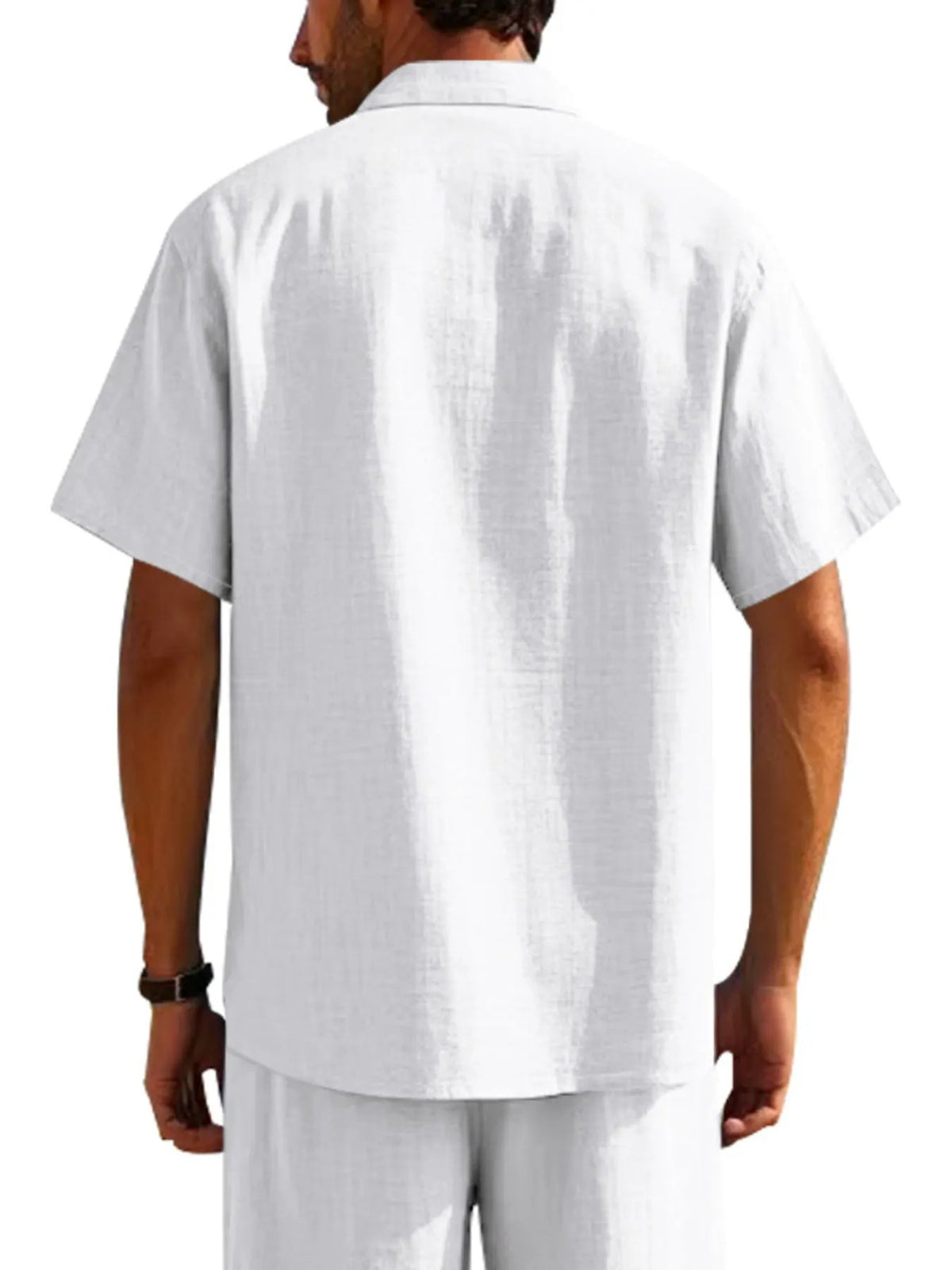 Men's Full Size Short Sleeve Shirt with Pockets Plus Size by Trendsi