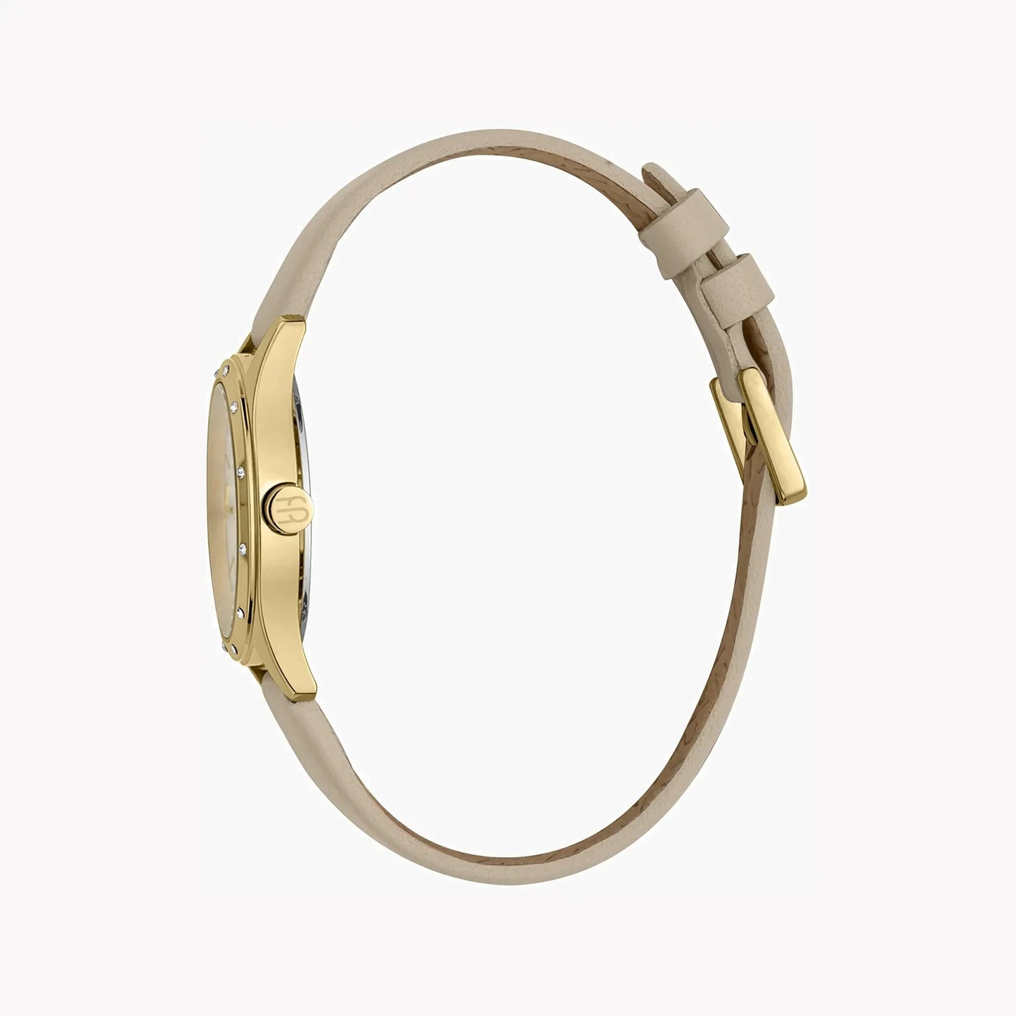 Esprit Women's Beige Leather Watch, Silver Dial | Es1l084m0015 by ESPRIT