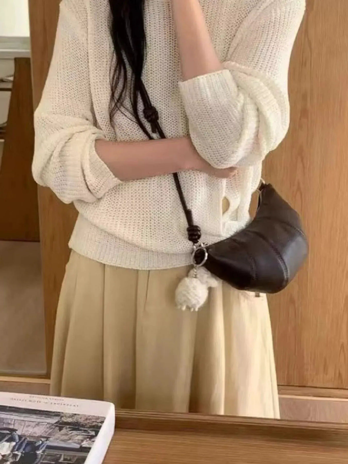 Croissant Shaped Crossbody Bag by Partner Label