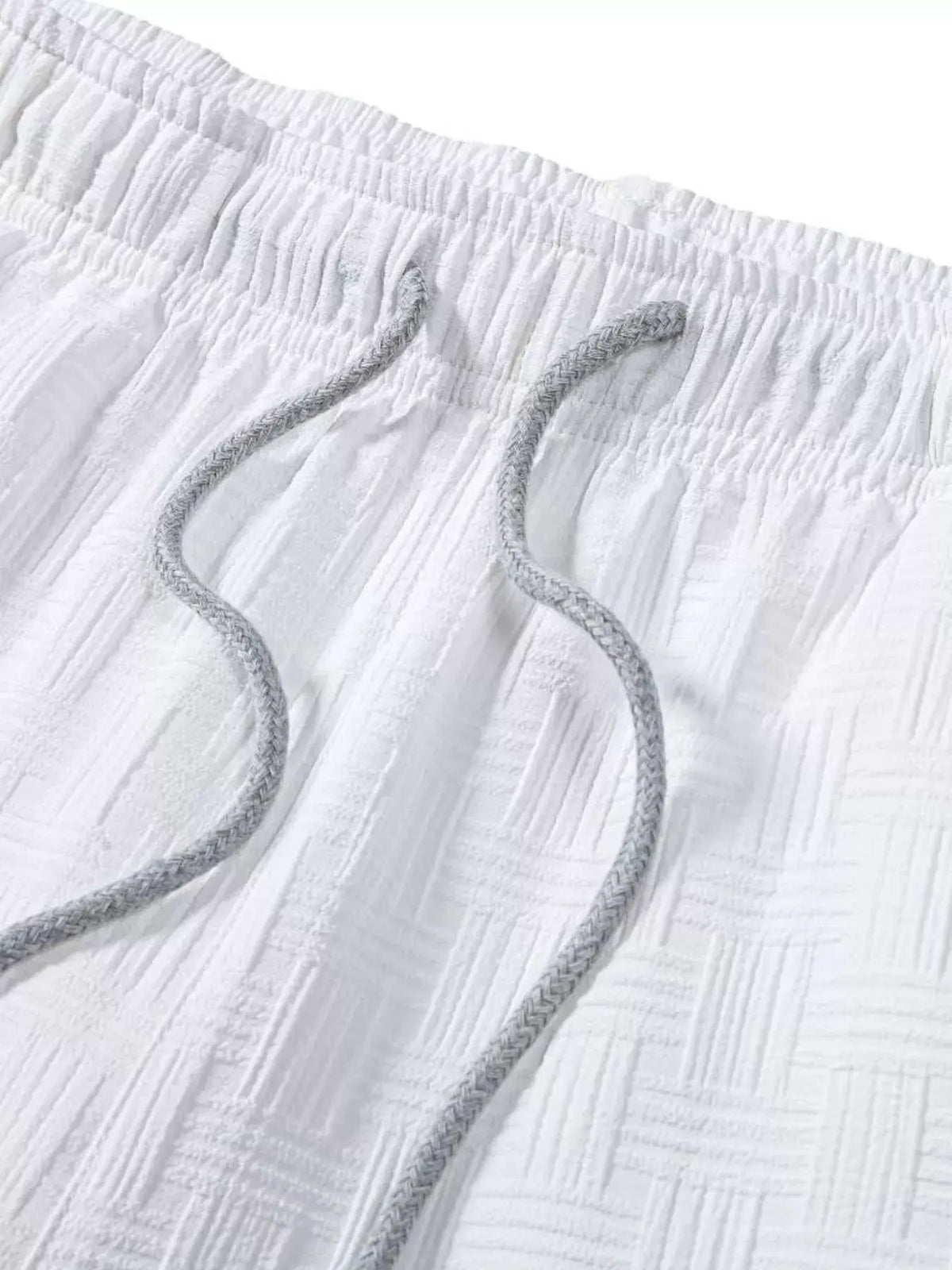 Men's Textured Drawstring Shorts by Trendsi