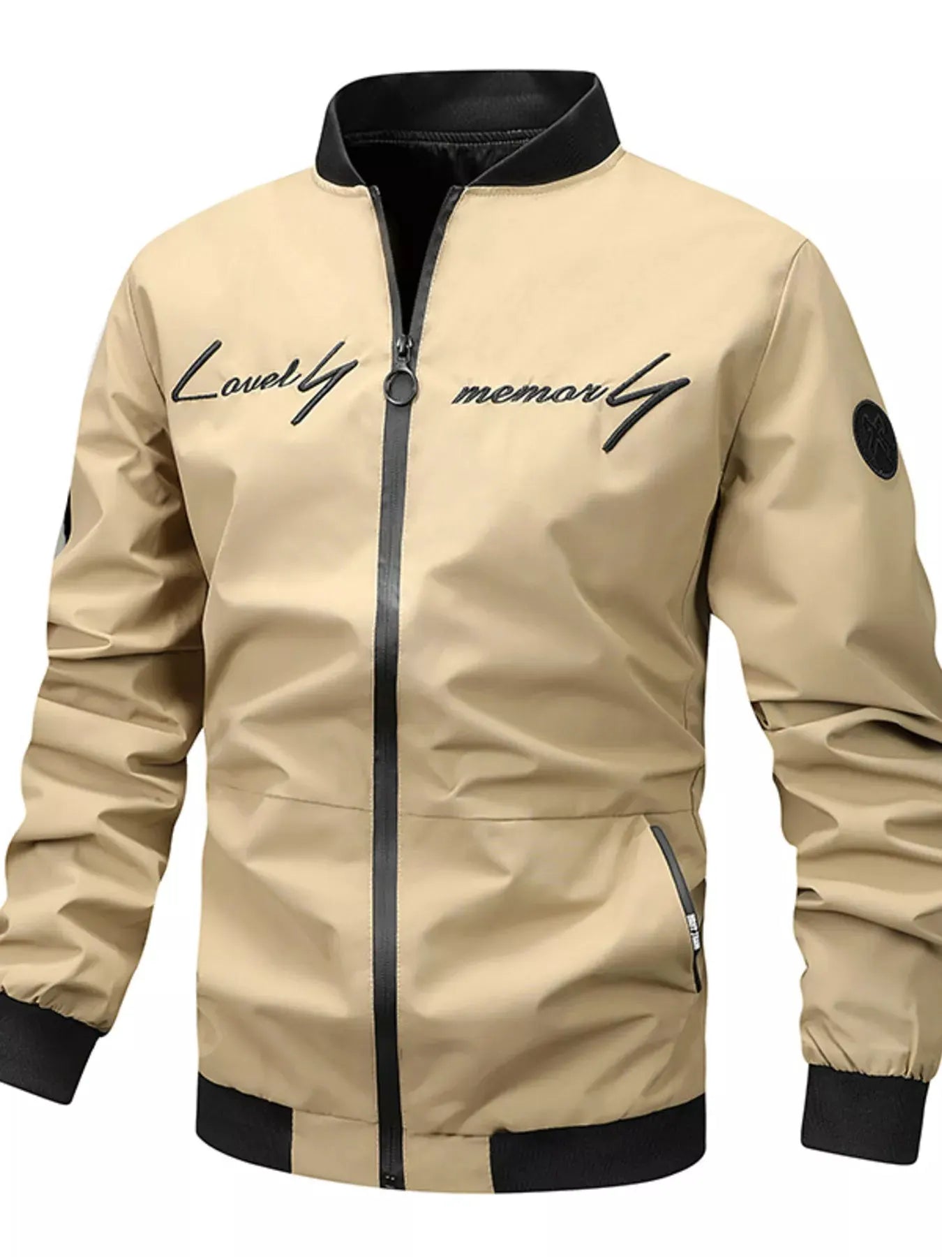 Men's Plus Size Zip Up Bomber Jacket by Partner Label