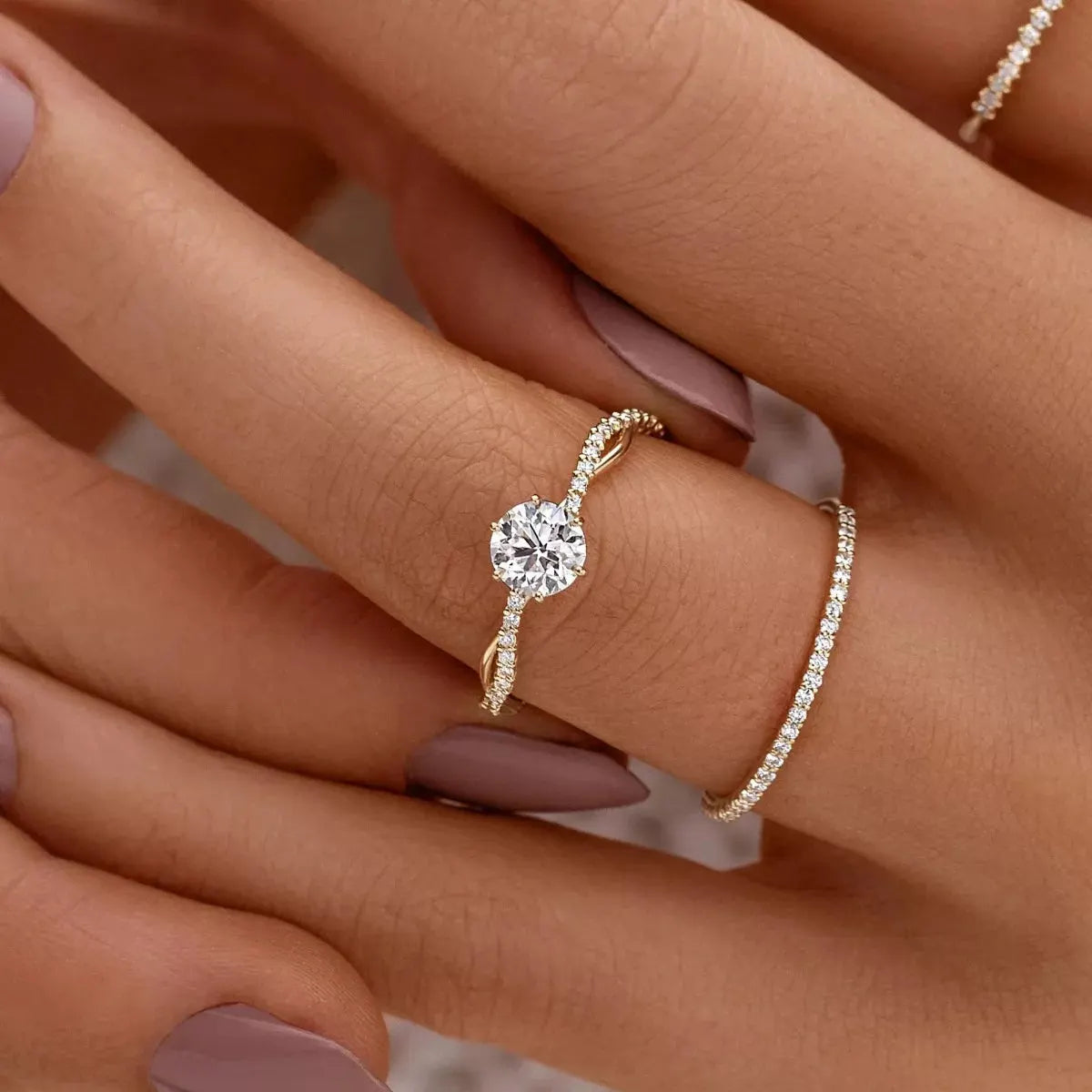 925 Sterling Silver Zircon Ring by Partner Label