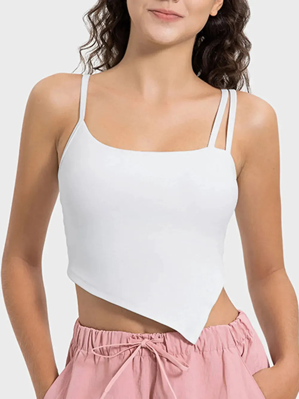 Millennia Slit Asymmetrical Neck Active Cami by Millennia