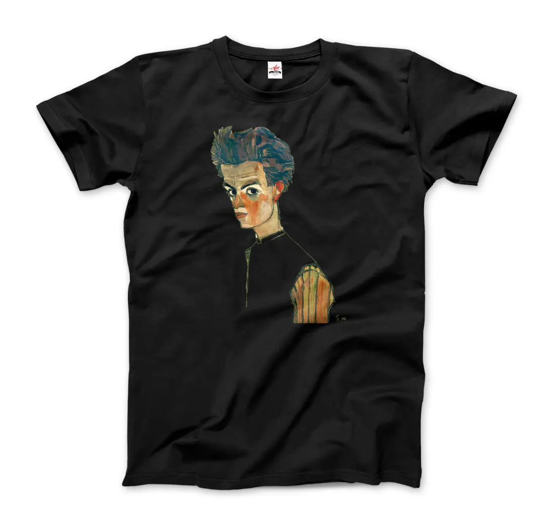 Egon Schiele Self-Portrait, art t-shirt by Art-O-Rama Shop