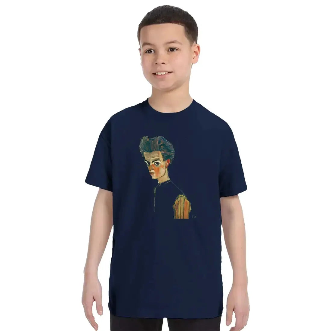 Egon Schiele Self-Portrait, art t-shirt by Art-O-Rama Shop