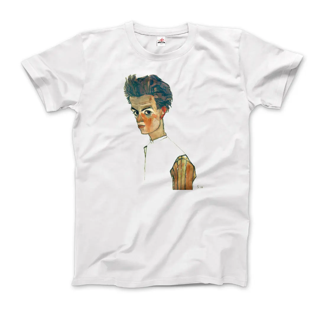 Egon Schiele Self-Portrait, art t-shirt by Art-O-Rama Shop