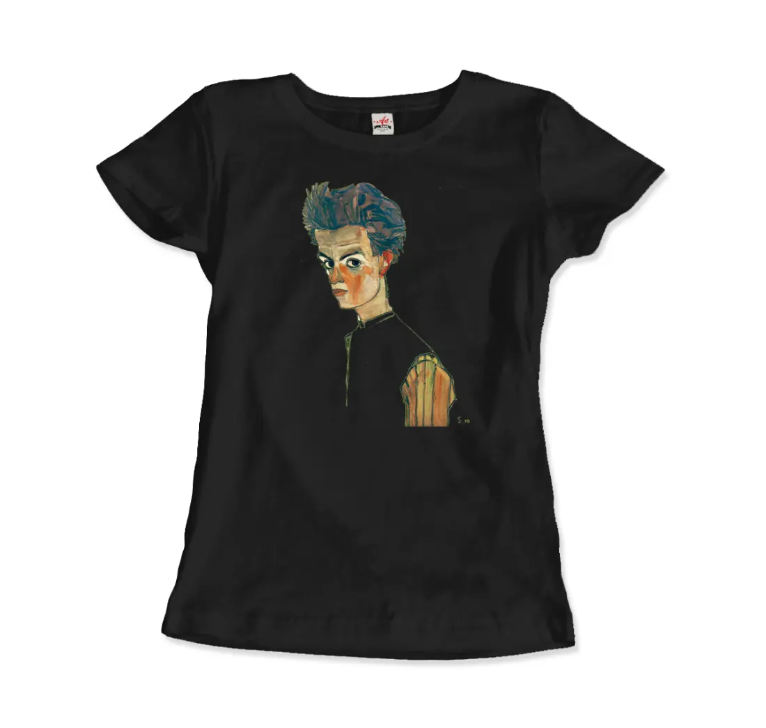 Egon Schiele Self-Portrait, art t-shirt by Art-O-Rama Shop
