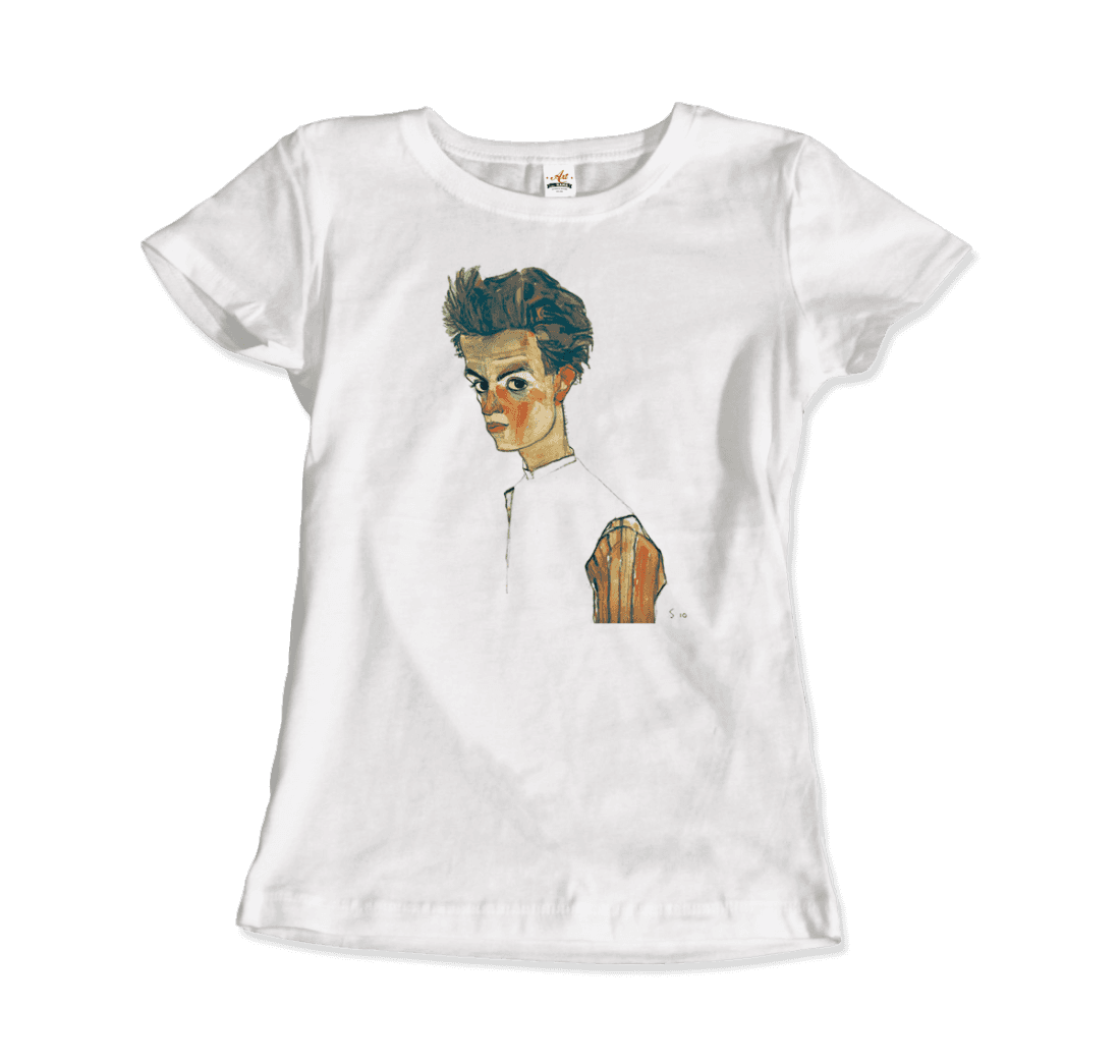 Egon Schiele Self-Portrait, art t-shirt by Art-O-Rama Shop