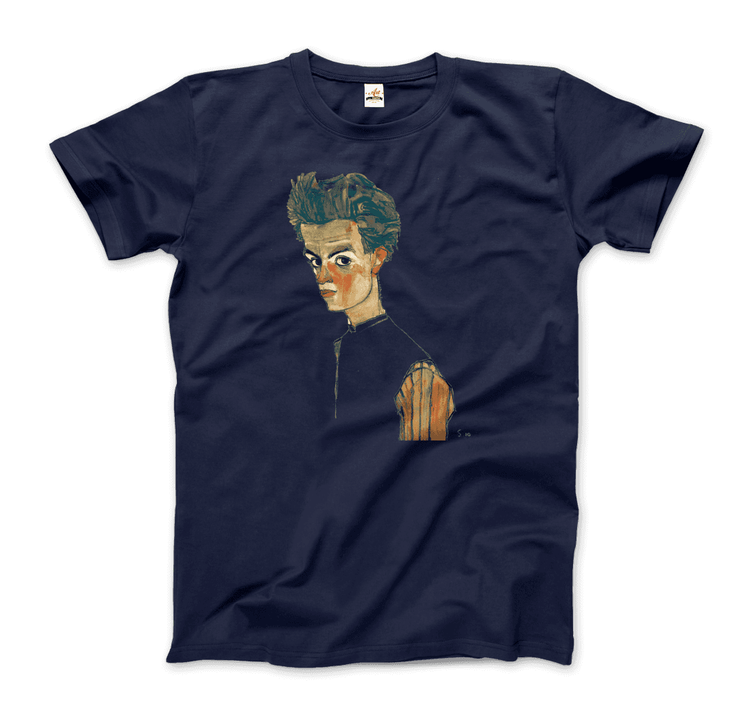 Egon Schiele Self-Portrait, art t-shirt by Art-O-Rama Shop