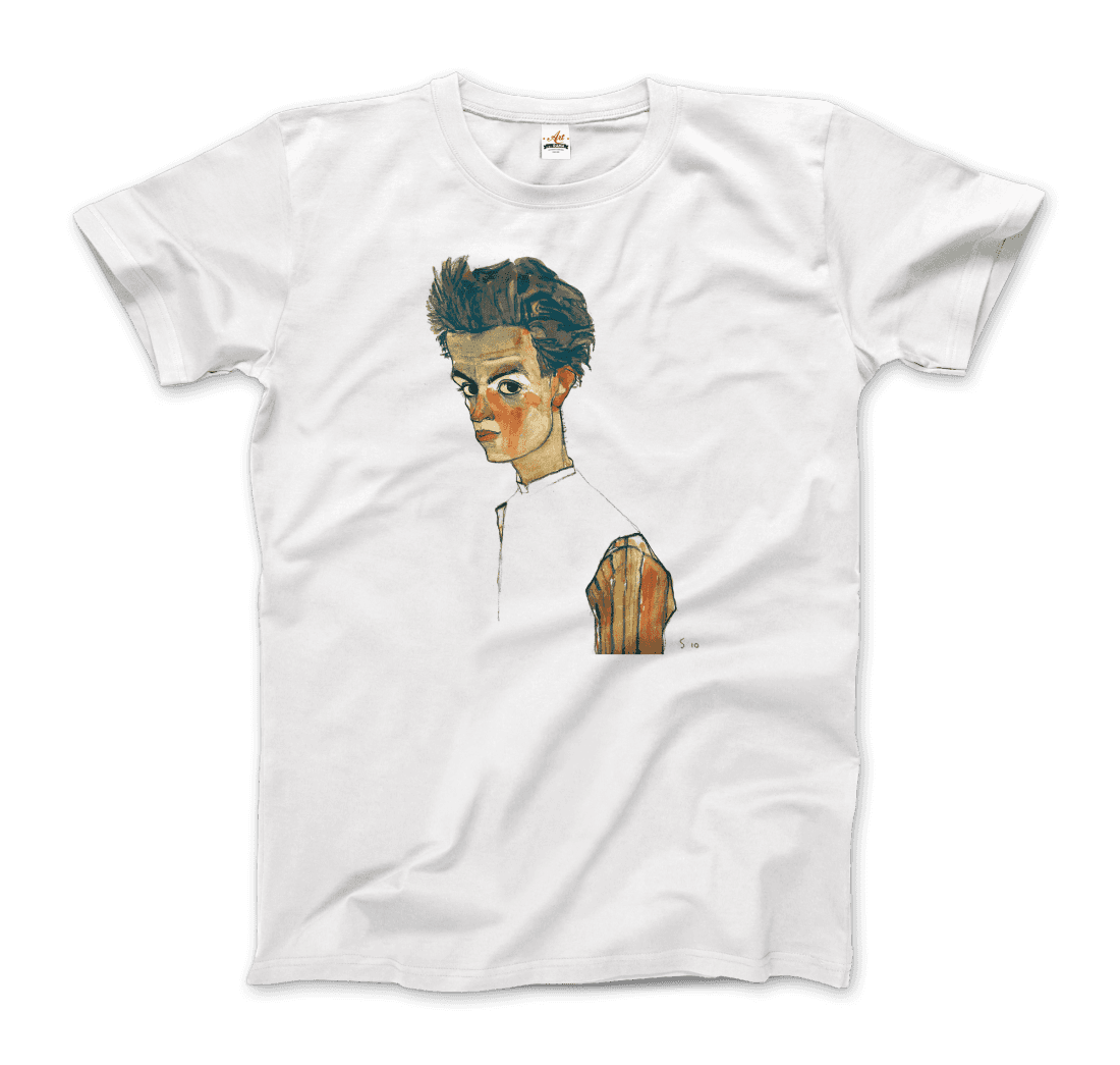 Egon Schiele Self-Portrait, art t-shirt by Art-O-Rama Shop