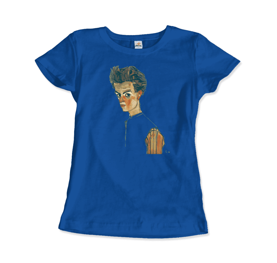 Egon Schiele Self-Portrait, art t-shirt by Art-O-Rama Shop