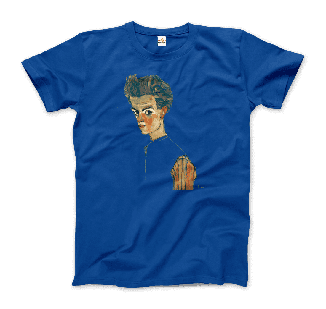 Egon Schiele Self-Portrait, art t-shirt by Art-O-Rama Shop