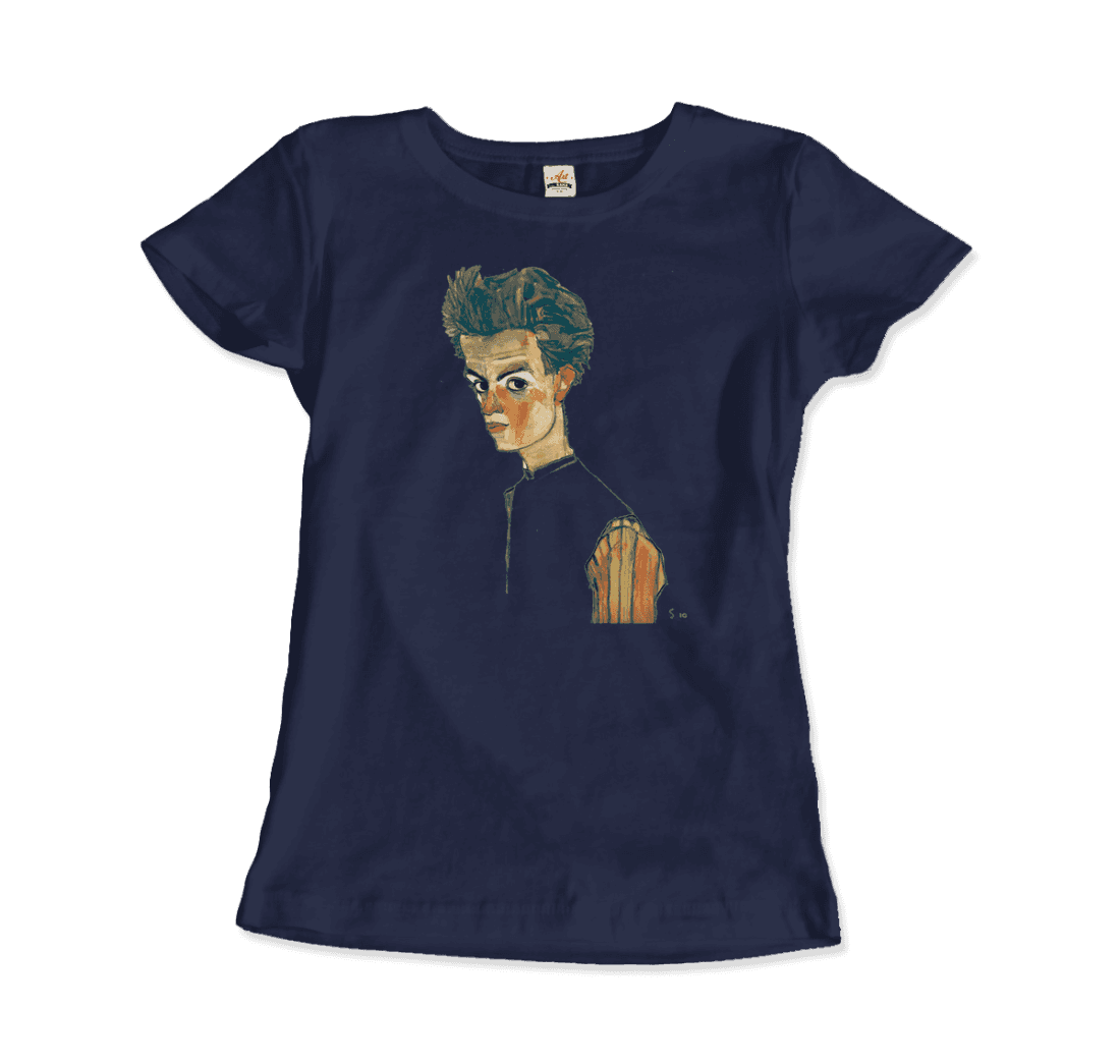 Egon Schiele Self-Portrait, art t-shirt by Art-O-Rama Shop