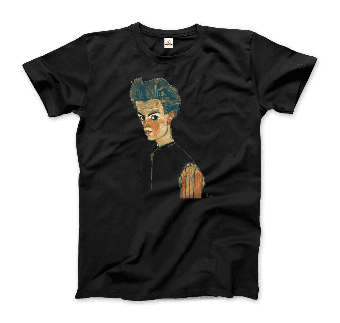 Egon Schiele Self-Portrait, art t-shirt by Art-O-Rama Shop